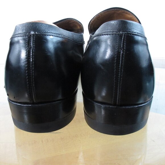 Nettleton Vintage Loafers Black Leather Wing Tip Tasseled Shoes Size 13 AA - Picture 5 of 9